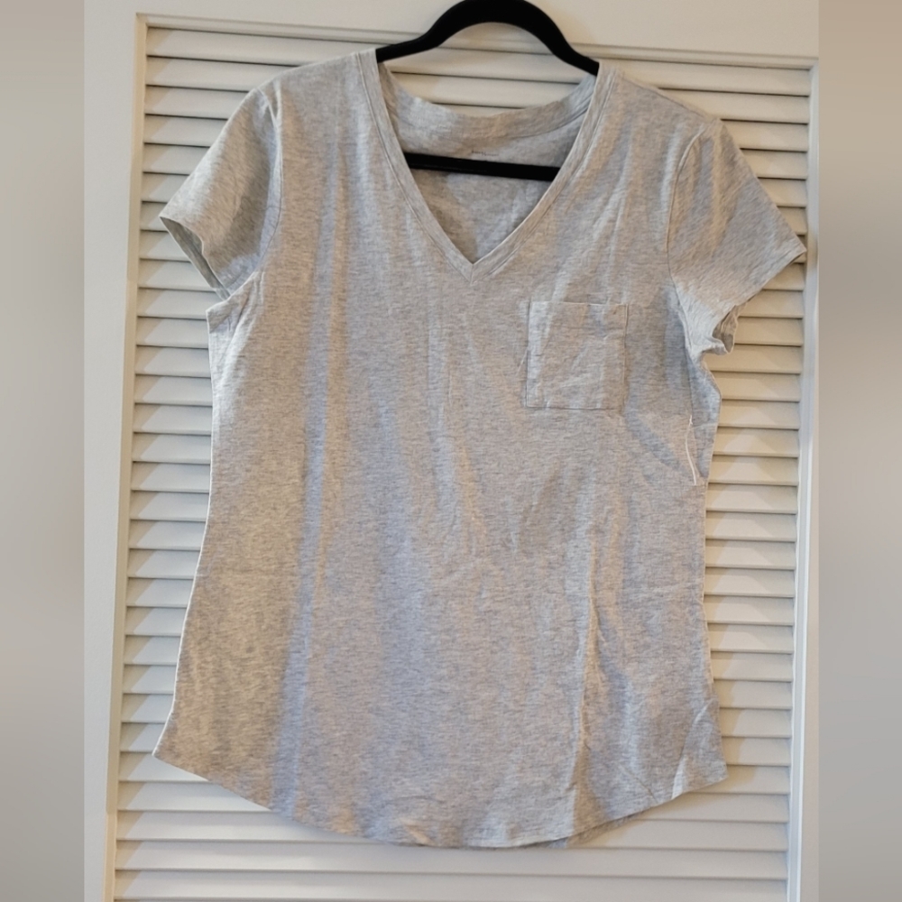 Daily Ritual - (NWT) Light Grey 100% Cotton Short-Sleeve T-Shirt With Poc…